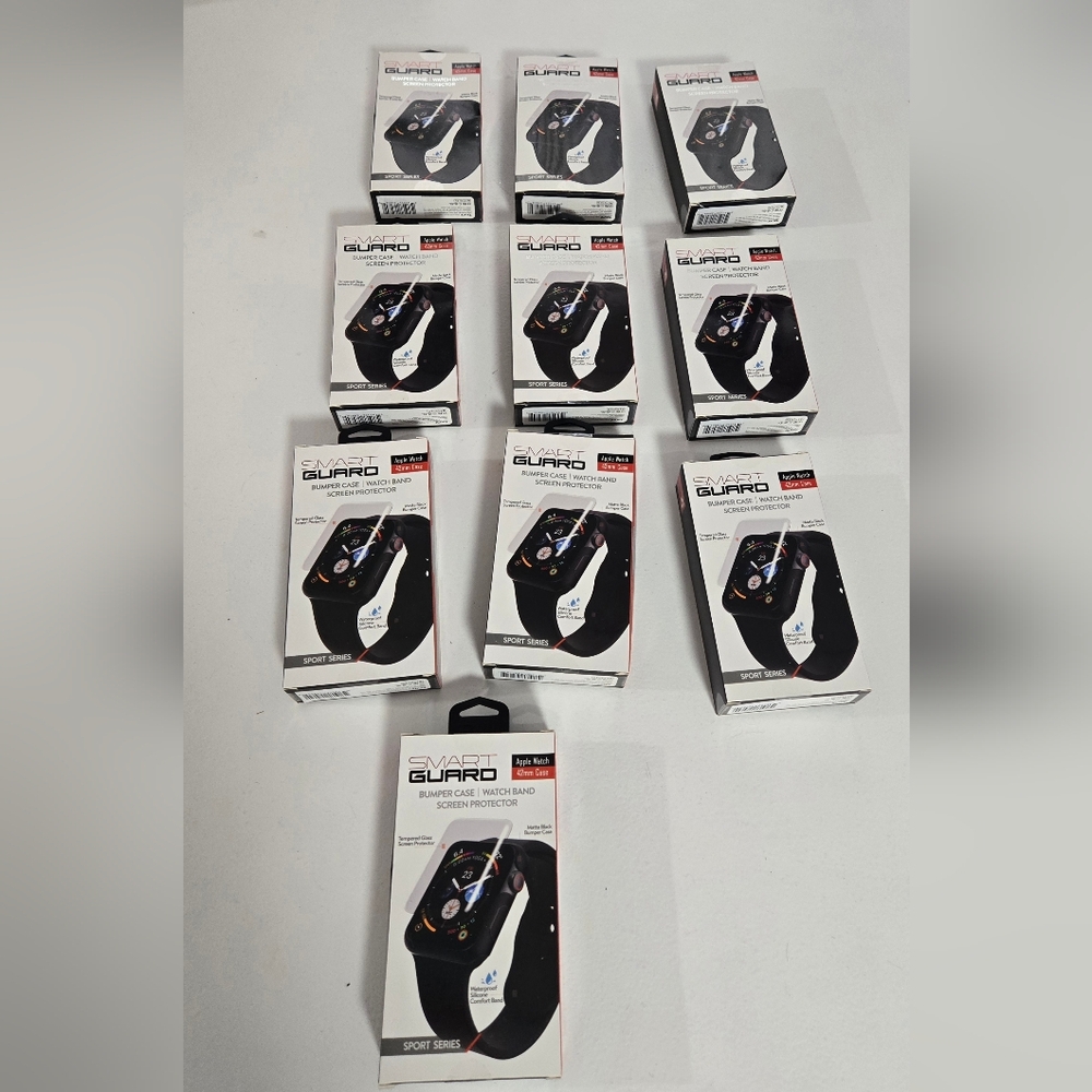 Tzumi SmartGuard 42mm Apple Watch Bumper Case, 10 Watch Band Screen Protecter